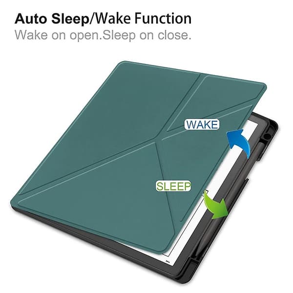 Deksel for Kindle Scribe 2022 10,2 tommer, multi-foldbar stativ, mykt PU-lær Navy blue