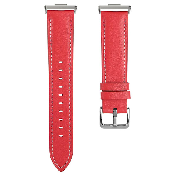 Aito nahkainen kapea ranneke Huawei Watch Fit 3 -kelloon Red