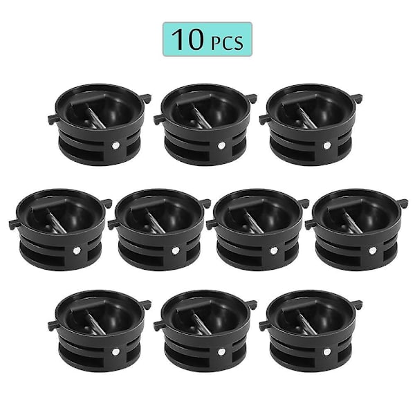 10 stk. Surfboard Leash Plug SUP Board Surfing Leash Plugs Surfing Board Cup med rustfri pin black