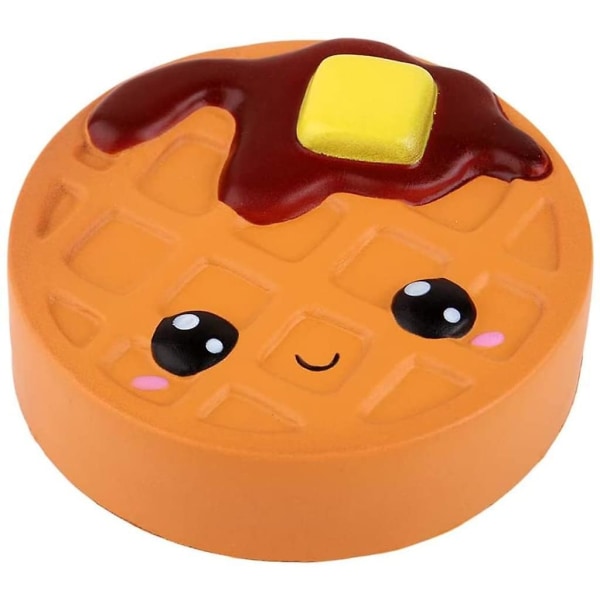 Sjokoladekake Emoji Kawaii Slow Steps Squeeze Toy Langsomt stigende Squishies Anti-stress leke for barn Voksne (11,5 * 11,5 * 3 cm) Pakke med