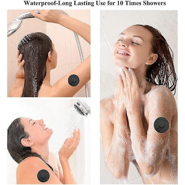 Sensorbeskyttelse for Freestyle Libre, Sensor Limlapp Vanntett CGM Sensorbeskyttelse Uten Lim Svart 20 stk Black 20pcs