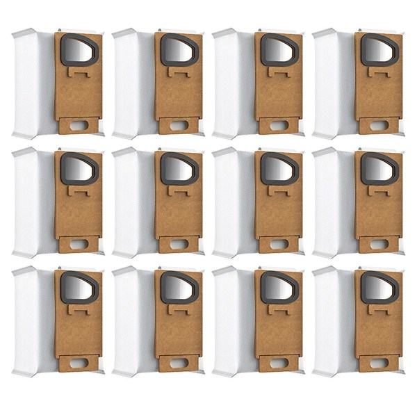 12 stk støvposer i non-woven for H6 H7 robotstøvsuger, profesjonelle reservedeler
