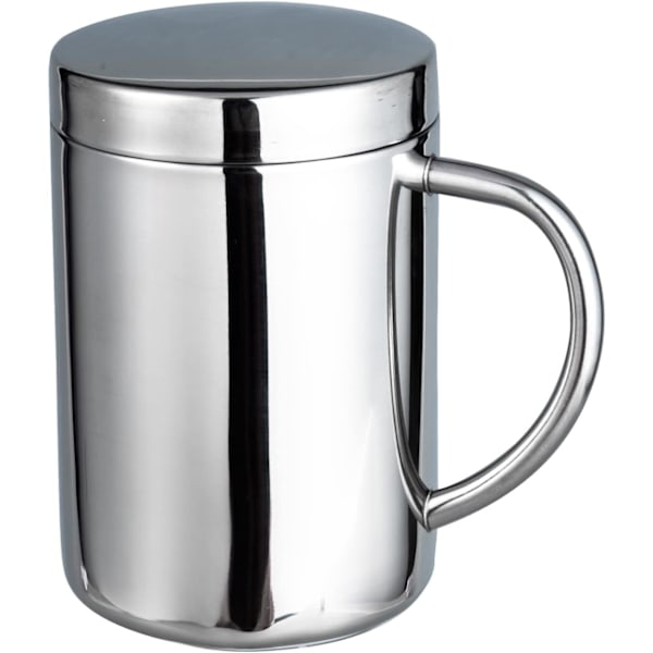 13,5oz/400ml Camping Mug Kaffe Mugg Kopp Dubbelväggig Rostfritt Stål Drickmugg med Lock för Hemma Kontor Camping Picknick