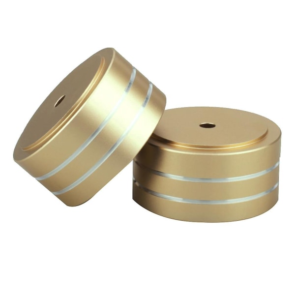 4 stk 40x20 mm aluminium hifi forstærker højttaler isolationsstativ Pladespiller Dac fodpude (guld)