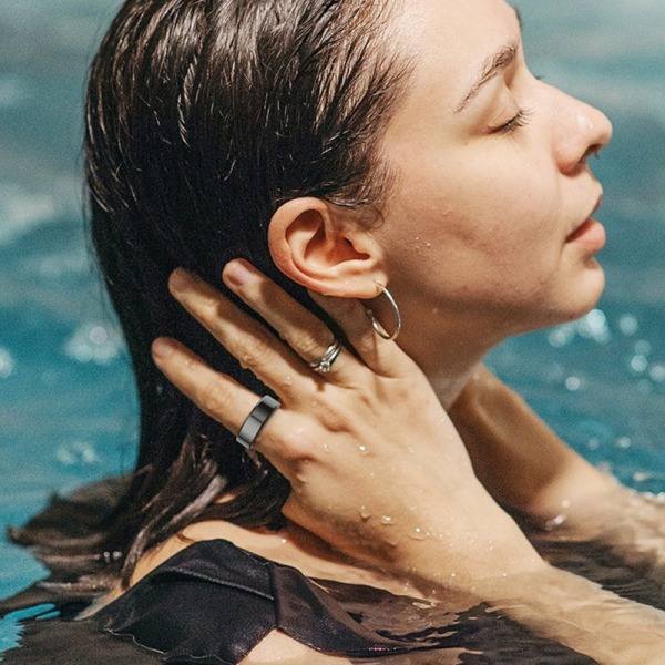 Älykäs sormuskuntoilun terveystracker Titanlegering Finger Ring Fo Gold 18.9mm