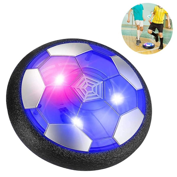 1 stk Hover-fotball, Air Power Flytende fotball-fotballdisk med LED-lys, lekeball for barn for innendørs og utendørs aktivitet, beste gave til gutter og