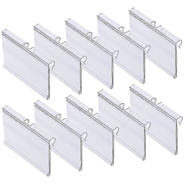 70 stk. Plast Etiket Holder Transparent Pris Etiket Holder Plast Hylde