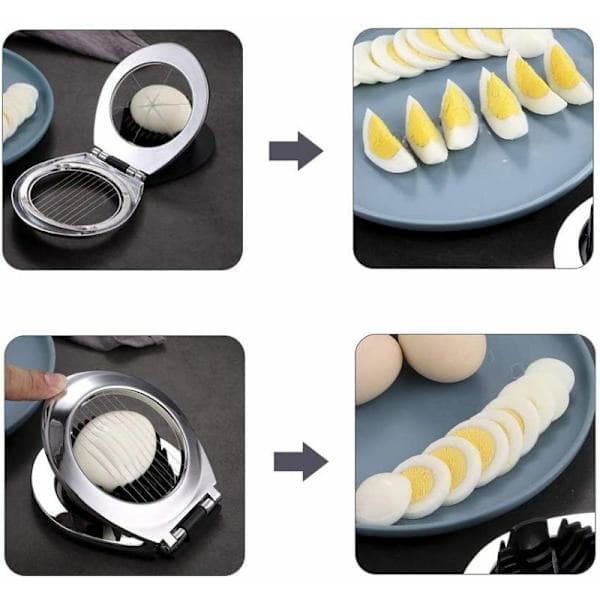 B Eggdeler i rustfritt stål, eggdeler, eggdeler (tåler oppvaskmaskin)