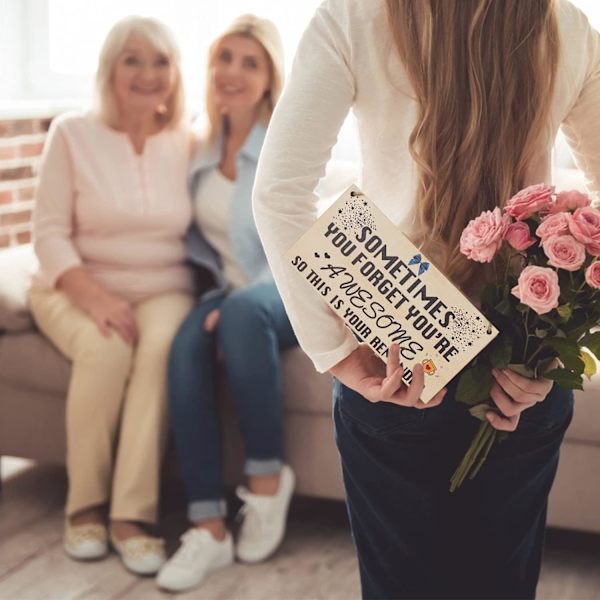 Syntymäpäivälahjat hänelle Kiitoslahjat Syntymäpäivälahjat naisille Olet mahtava Puinen riipus Ystävyyslaatta Lahja, Sentimentaalinen Inspiroiva lahja