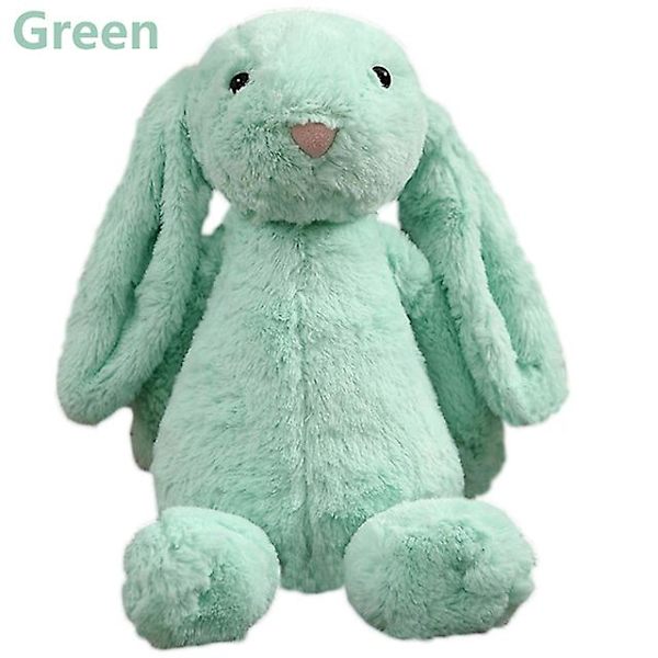 Monen kokoinen pehmoeläin lapsille Pitkäkorvainen pupu kani nukkumassa Söpö sarjakuva pehmolelu Eläinnuket Lapset Syntymäpäivälahja green 45cm