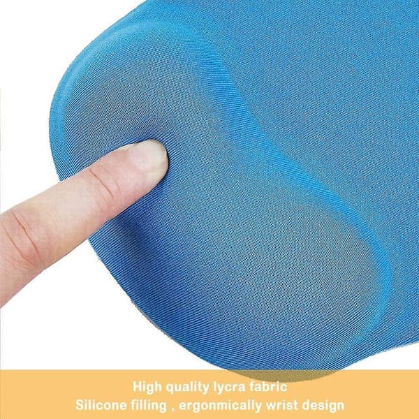 Kontormusematte med gelhåndleddsstøtte - Ergonomisk spillmusematte håndleddsstøtte - Design Gamepad-matte gummibase for bærbar datamaskin - silikon