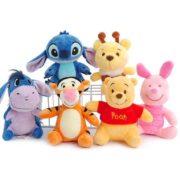 Winnie The Pooh Plys Nøglering Legetøj Sød Stitch Nøglering Taske Vedhæng 13cm Stitch