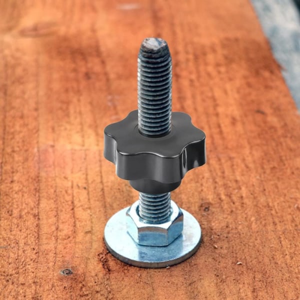 M10 stjerneknapper, 10 stk hunnknapper skruer M10 klemmeskrue knott gjeng hunnknapp stjerneknapp svart plast klemmemutter klemmeskrue knott for - 38mm
