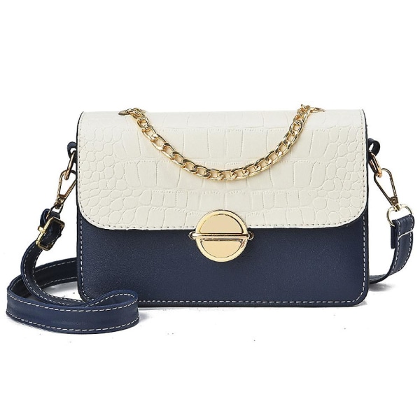 Kvindernes Lille Crossbody Taske Pu Læder Skuldertaske Lille Håndtaske Clutch Taske Fashion Alsidig Aften Taske blue