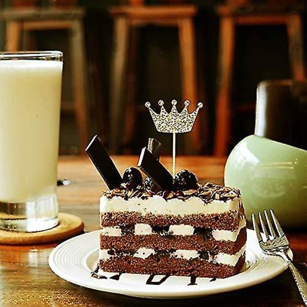 20 kappaletta kultaista kruunukakkukoristetta kakkukoriste kuninkaallinen prinssi kakkukoristeet syntymäpäiväjuhliin, vauvakutsuihin
