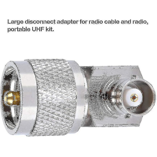 Radioadapter, Uhf Pl-259 Han til Bnc Hun Koaksial Rf Koaks Adapter, Velegnet til Antenne, Radio, Koaksialkabel(1stk) Ft