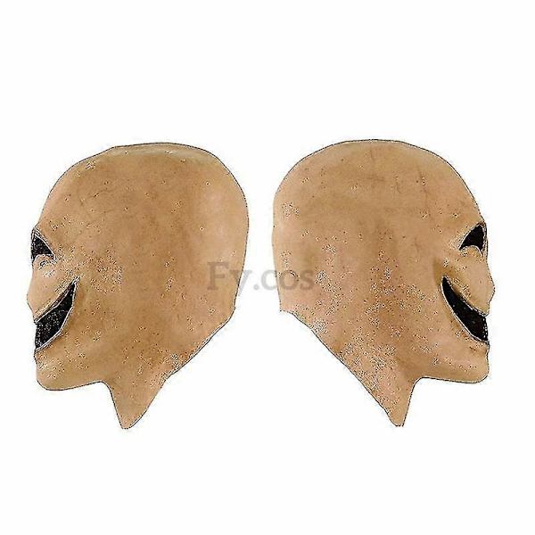 Smile No Face Man Latex Maskara Helhuvud Skräck Ansiktslös Förklädnad Cosplay Läskig Alien Hjälm Halloween Kostym Mask För Män Smile without a face