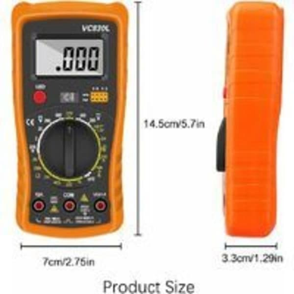 Digitalt multimeter, automatisk digitalt multimeter, professionel elektrisk tester, voltmeter/modstand/kontinuitet/dioder