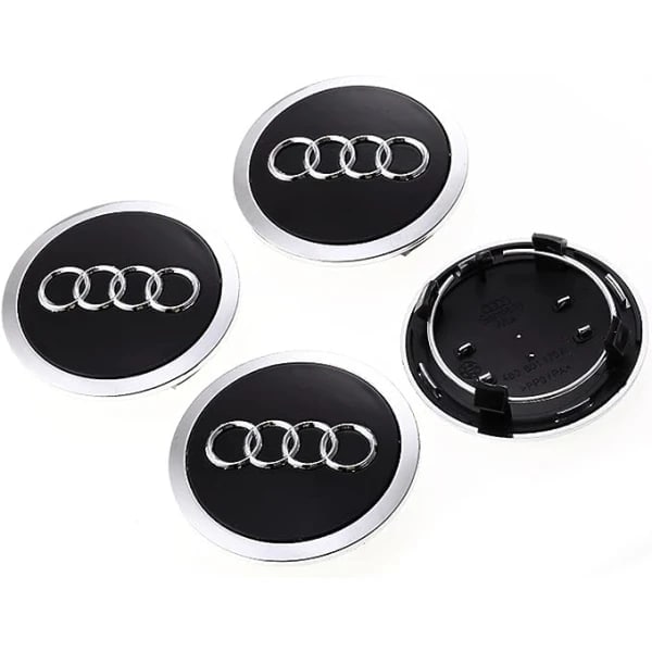 Centerkapsler til AUDI 60mm 4-pak grå 80 gray