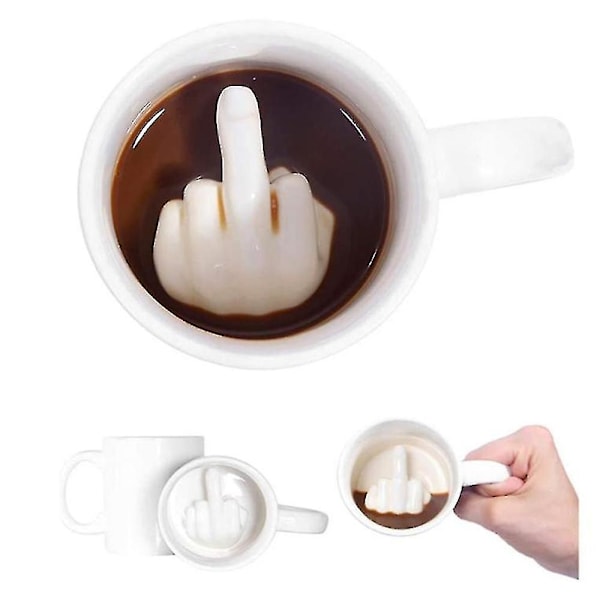 Tommelfinger op Keramisk Krus Keramisk Krus Midterste Finger Kaffe Kop