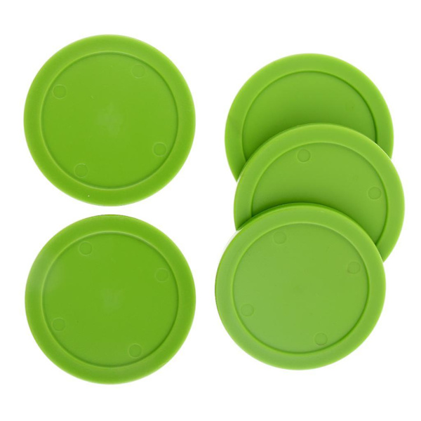 5 st 62mm Air Hockey Ersättningspuckar För Full Size Air Hockey Bord Gröna