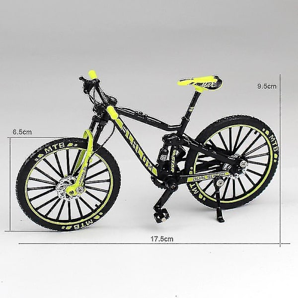 Legering Cykel Skala Model Desktop Simulation Ornament Finger Mountainbikes Legetøj Green