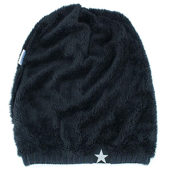 Strikket ullhue for menn og kvinner Navy