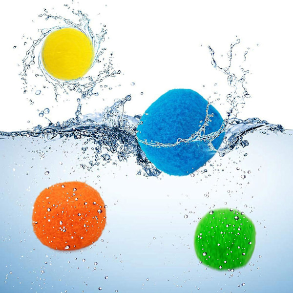 10 stk gjenbrukbare vannballer, morsomme og morsomme vannleker, strandballer, absorberende bomullsballer Green