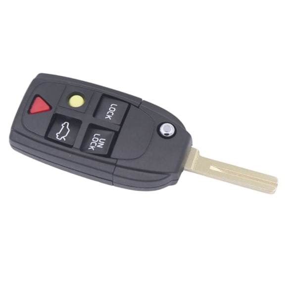 Bilnøgleskal til Volvo 5 knapper sort