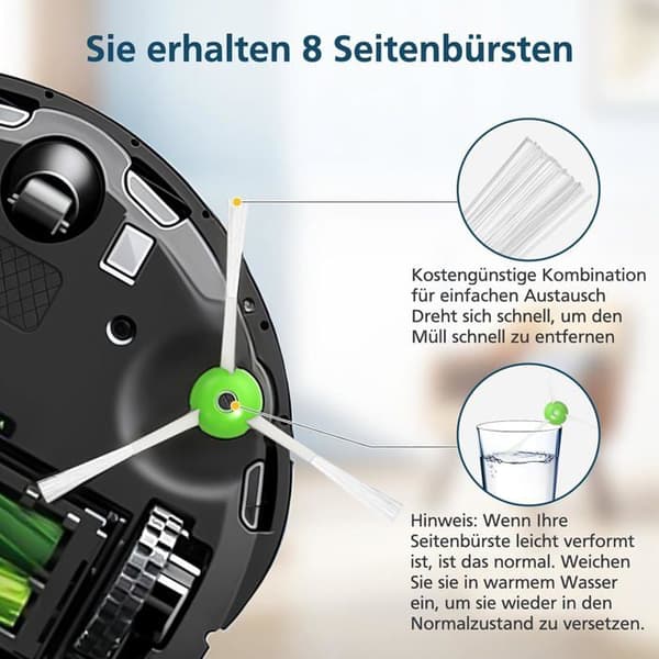 22-delars tillbehörssats för iRobot Roomba dammsugare i7 i7+ j7 j7+/Plus i3 i3+ i4 i4+ i8 i8+ E5 E6 E7, för iRobot Roomba E/I/J-serien