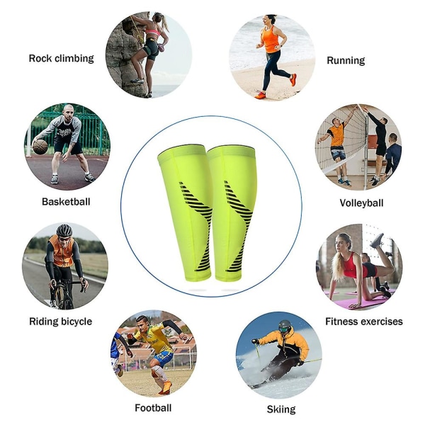 Benskydd för vader, set med vadstöd, smärtlindring för ben för män och kvinnor, lämplig för fitness Style 5