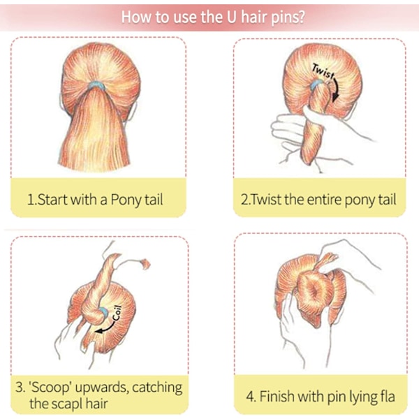Hiusneulat, U-muotoiset hiusneulat, hiusneulat, hiusneulat, 50 kpl, ihanteellinen (6 cm/2,36 tuumaa) Blonde