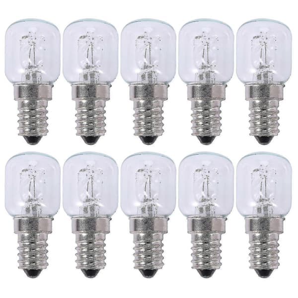 10x E14 Högtemperaturlampa 500 grader 25w Halogen Bubbellampa_Superpresent