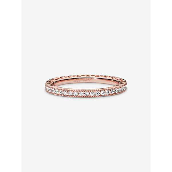 Pandora - Sparkle & Hearts Ring - 14k rosaguld plating Circumference: 52mm