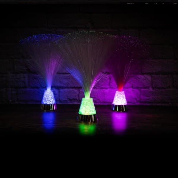 Fiberoptisk lampe / fiberlampe - farve multifølge