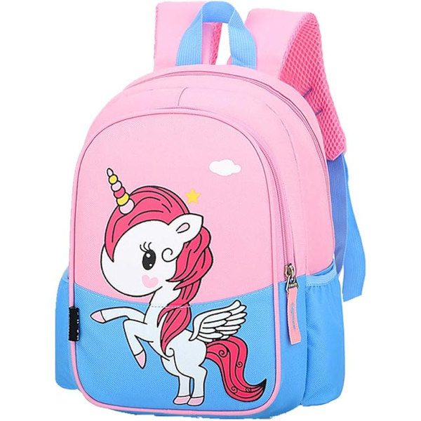Lasten taapero esikoulu matkareppu päiväkoti Cool Cute Cartoon Schoolbag reppu Yksisarvinen Violetti reppu Kirjakassi tytöille pojille vauva Unicorn Blue