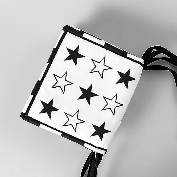 Svart-hvitt høykontrast sensoriske baby leker baby myk bok for tidlig utdanning, spedbarn magetid leker Five-Pointed Star