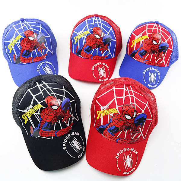 Spiderman tecknad serie basebollkeps, ny stil barnhatt för pojkar på våren och sommaren, hiphop solhatt Grid C