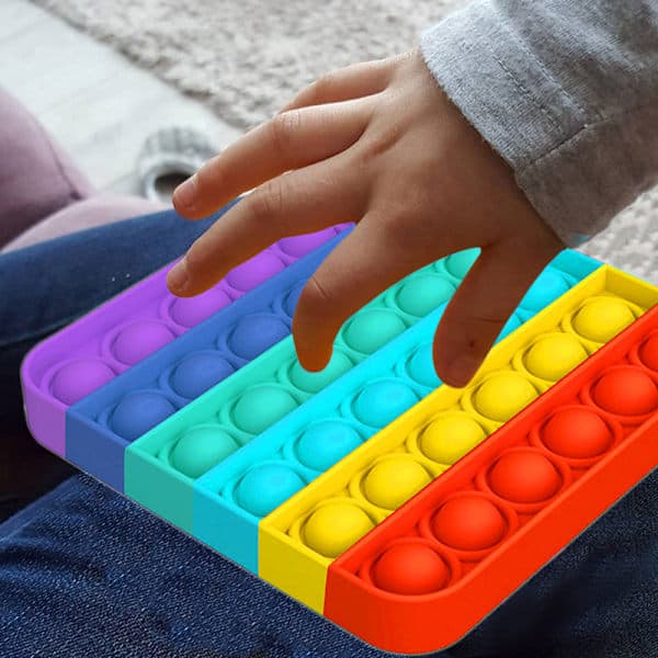 Farge Push Bubble Gadgets Sensoriske Leker, Spesielt for Trykkavlastning Silikon Trykkavlastningsleker Klemfølelse Tie Dye Tie Dye