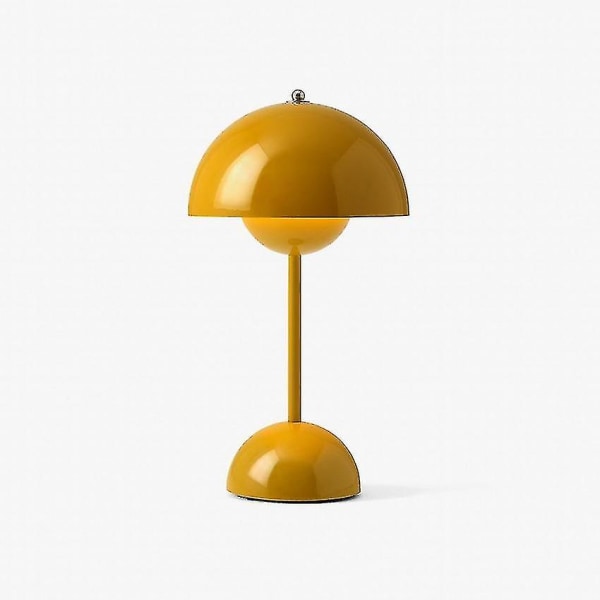 Nordisk sopp nattlys LED blomsterknopp bordlampe USB nattbord bryllupsrom skrivebord enkel dekorasjon Yellow USB Rechargeable