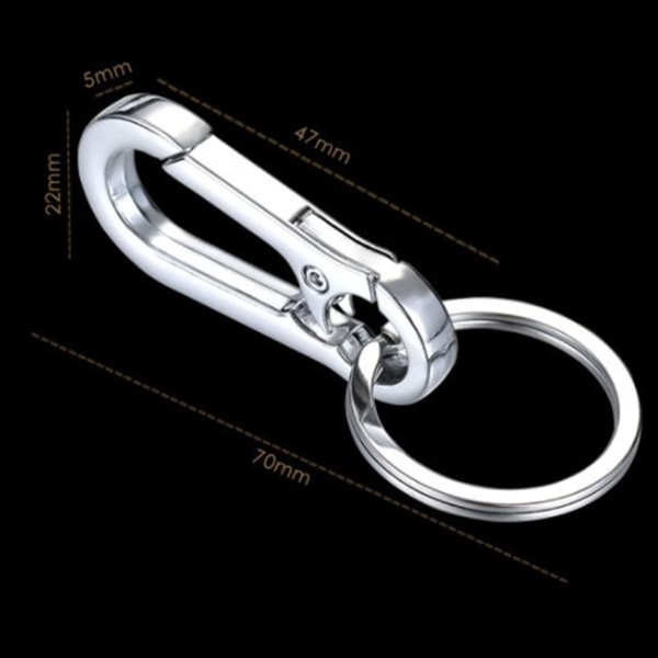 10pcs Keychains Metal Snap Hooks Snap Hooks Keyrings Craft Carabiner Swivel Clips Key Chain For Men Silver 70*22*5mm (hy)