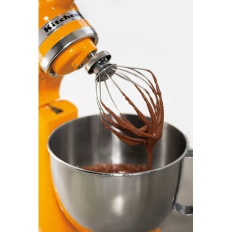 Piskeris i rustfrit stål kompatibel med KitchenAid K45WW WP9704329 KSM150 KSM160 K45 KSM90 foodprocessor-tilbehør