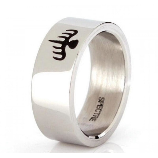Nya trendiga James Bond 007 Spectre Ring Herr S Ring Mode Metall Polerat Spökmönster Ring Accessoarer Festsmycken Silver 11