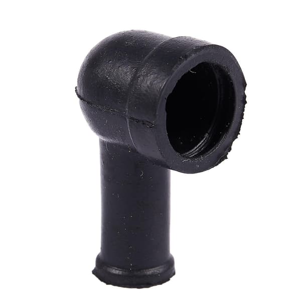 8 stk 15mm X 8mm sorte røykepipeformede PVC-batteriterminalisolerende deksler Hy