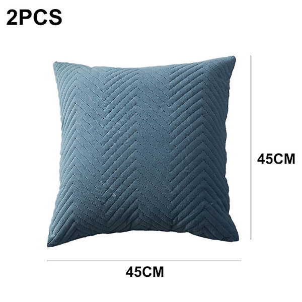 2-pack dekorativa kuddfodral kuddfodral kuddfodral för soffa säng sovrum bil blå blue
