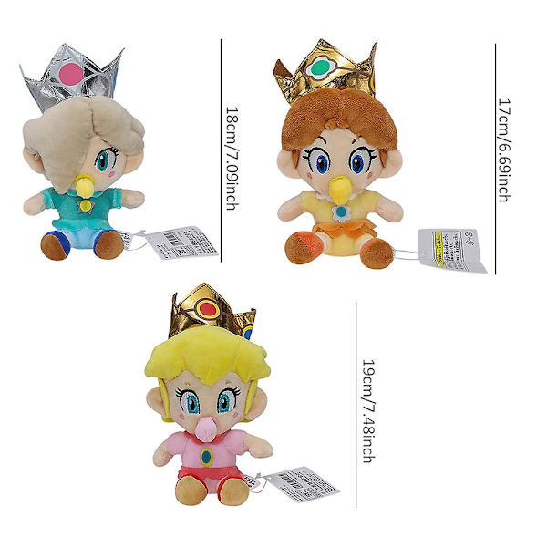 Super Mario Bros Baby Princess Peach Daisy Rosalina Pehmolelu Nätti Pehmeä Täytetty Lelukreatiiviset Lahjat Pink