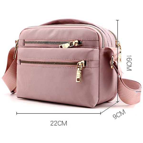 Multifunktionell handväska, multifack crossbody-väska med dragkedja, vattentät axelväska, reseryggsäck för kvinnor gray