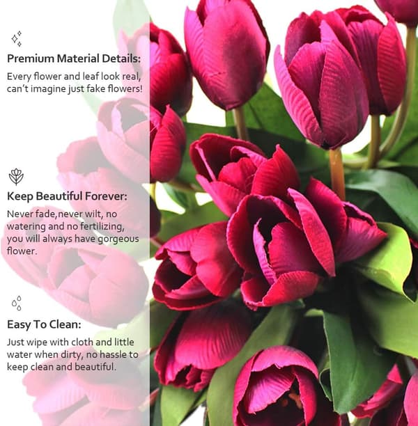 3 bunter/27 stk kunstige blomster (lilla)
