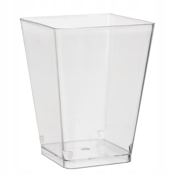 Firkantede plastkopper - 120 ml - 50 stk