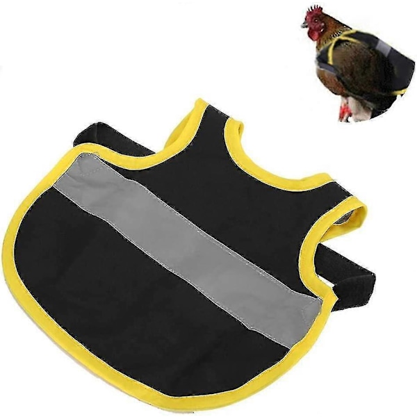3 stk. Hønse Refleksvest Justerbar Kyllingsele Gå Kylling Sal  Kyllingforkle For Hønse Fjærbeskyttelse Holder For And Hønse Gås Poult black